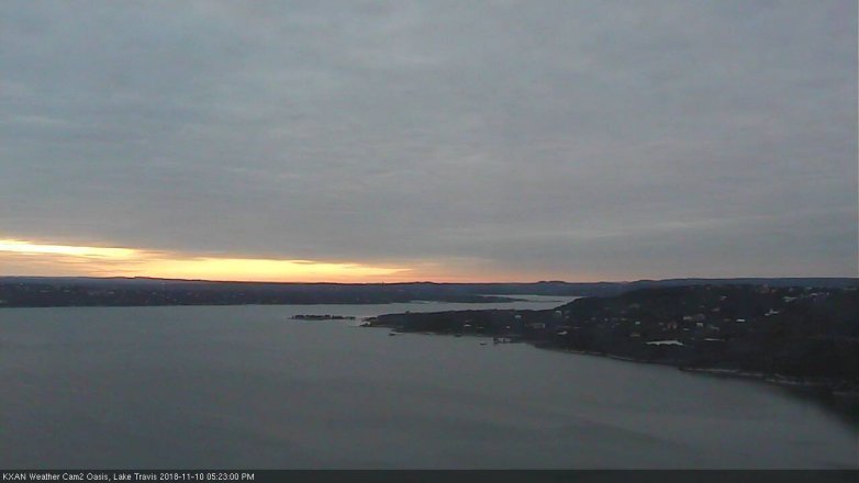 Lake Travis webcam, November 10, 2018 4:25 PM CT