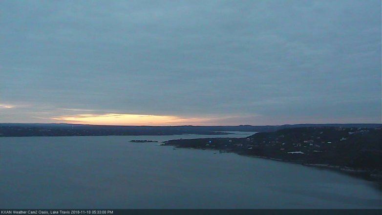 Lake Travis webcam, November 10, 2018 4:35 PM CT