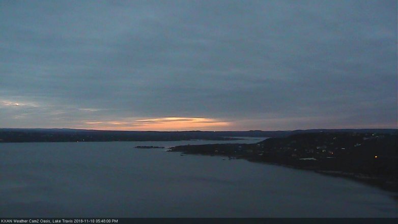 Lake Travis webcam, November 10, 2018 4:50 PM CT