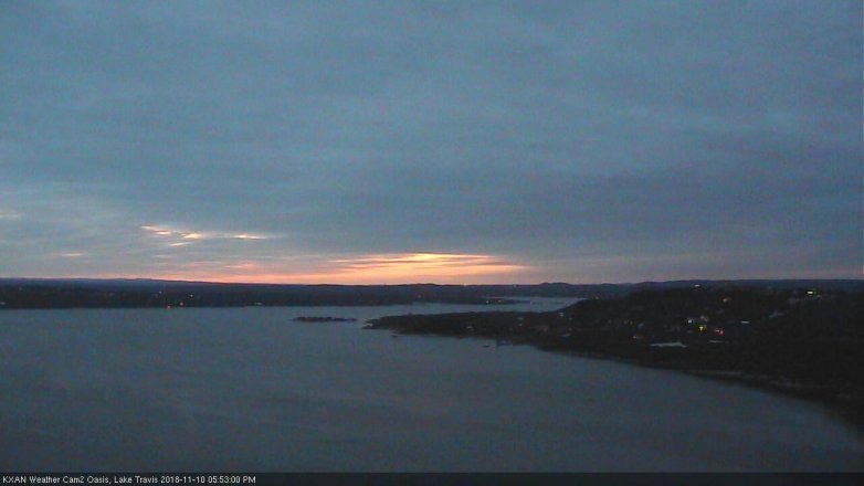 Lake Travis webcam, November 10, 2018 4:55 PM CT