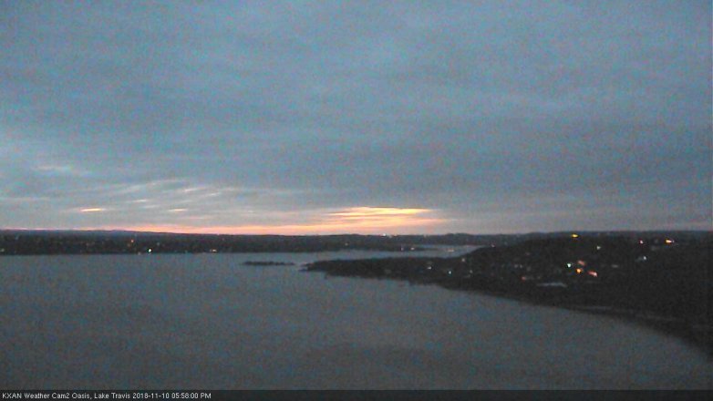 Lake Travis webcam, November 10, 2018 5:00 PM CT