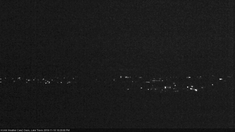 Lake Travis webcam, November 10, 2018 9:30 PM CT