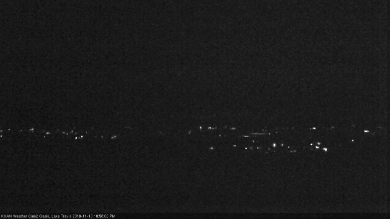 Lake Travis webcam, November 10, 2018 10:00 PM CT