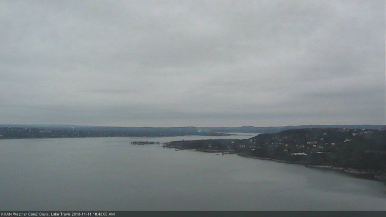 Lake Travis webcam, November 11, 2018 9:45 AM CT
