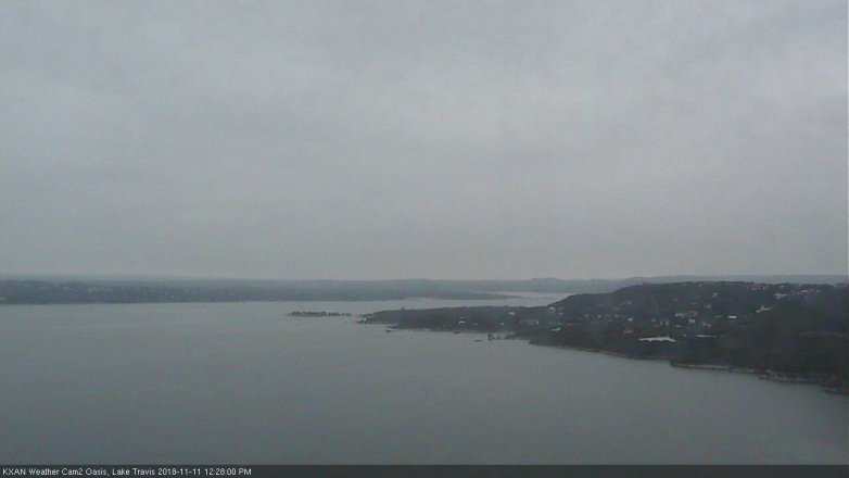 Lake Travis webcam, November 11, 2018 11:30 AM CT