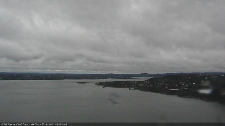 Lake Travis webcam, November 12, 2018 9:05 AM CT