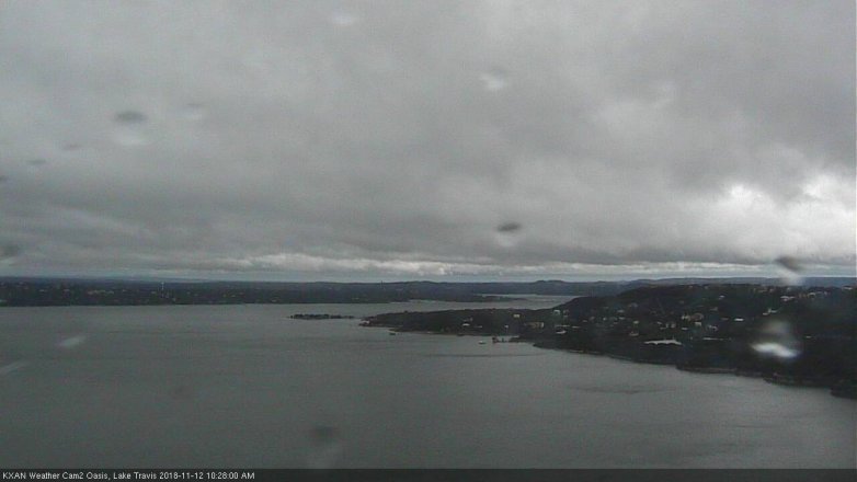 Lake Travis webcam, November 12, 2018 9:30 AM CT