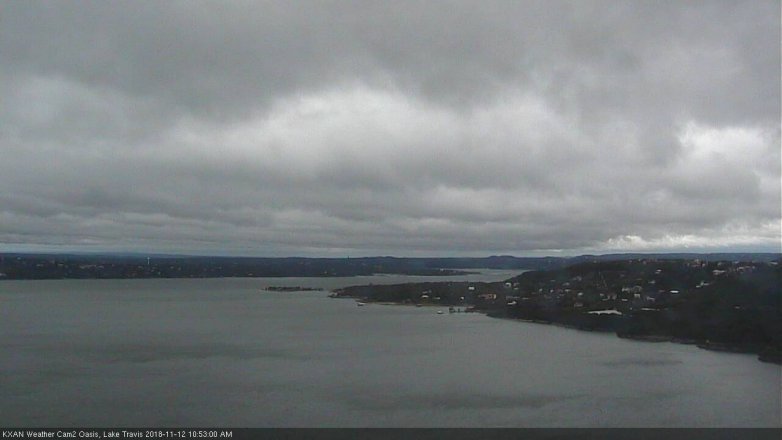 Lake Travis webcam, November 12, 2018 9:55 AM CT