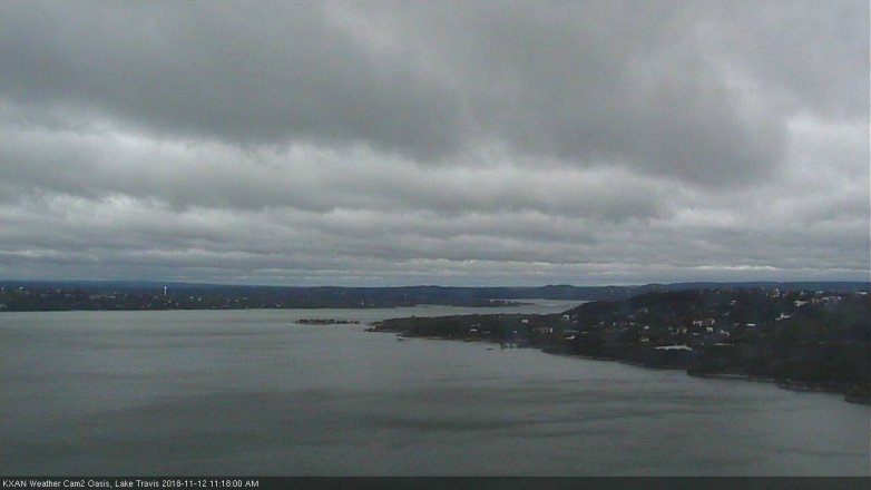 Lake Travis webcam, November 12, 2018 10:20 AM CT