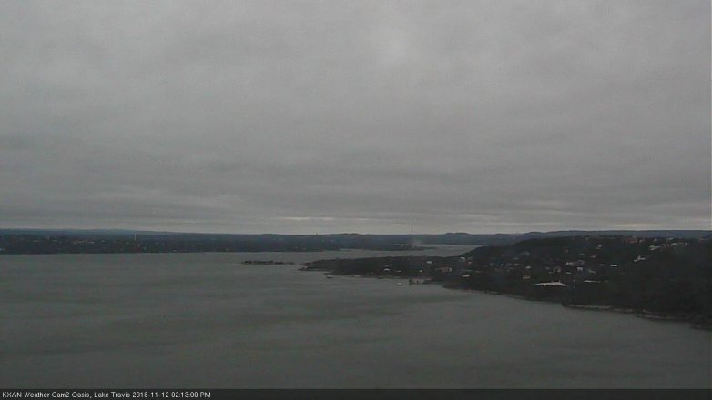 Lake Travis webcam, November 12, 2018 1:15 PM CT