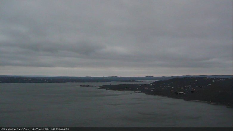 Lake Travis webcam, November 12, 2018 4:30 PM CT