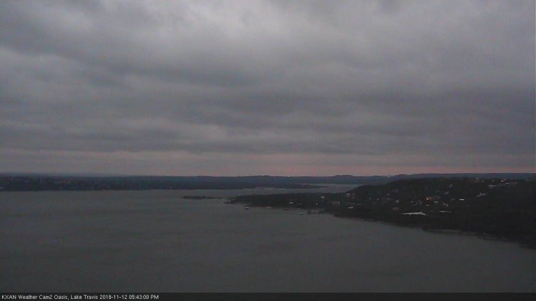 Lake Travis webcam, November 12, 2018 4:45 PM CT
