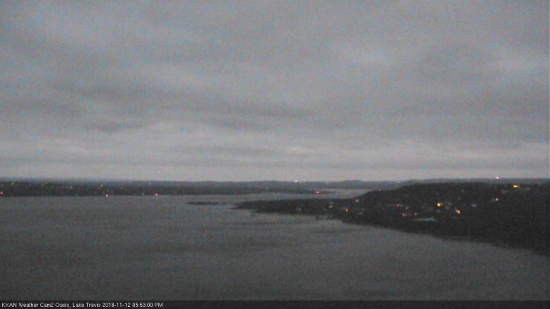 Lake Travis webcam, November 12, 2018 4:55 PM CT