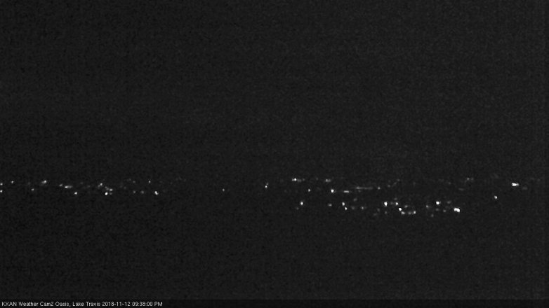 Lake Travis webcam, November 12, 2018 8:40 PM CT