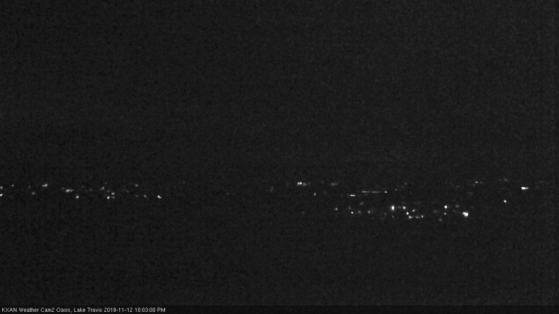 Lake Travis webcam, November 12, 2018 9:05 PM CT