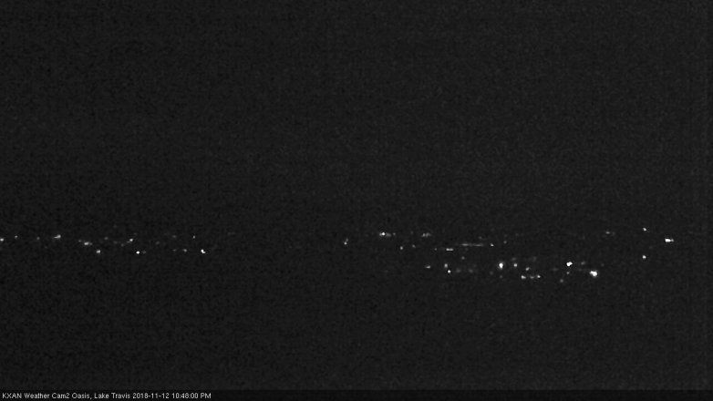 Lake Travis webcam, November 12, 2018 9:50 PM CT