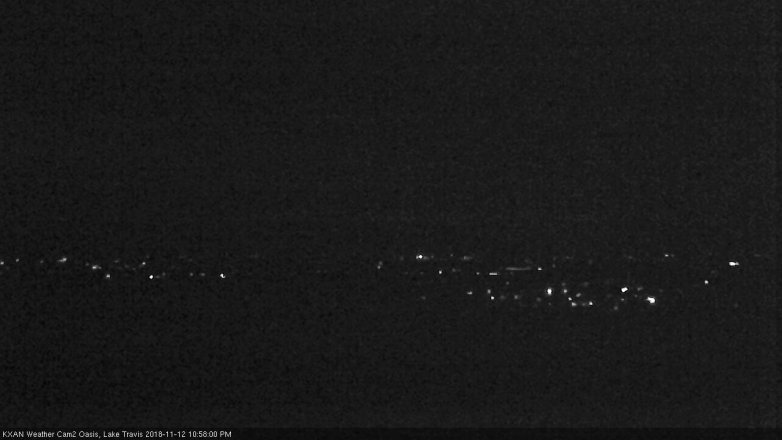 Lake Travis webcam, November 12, 2018 10:00 PM CT