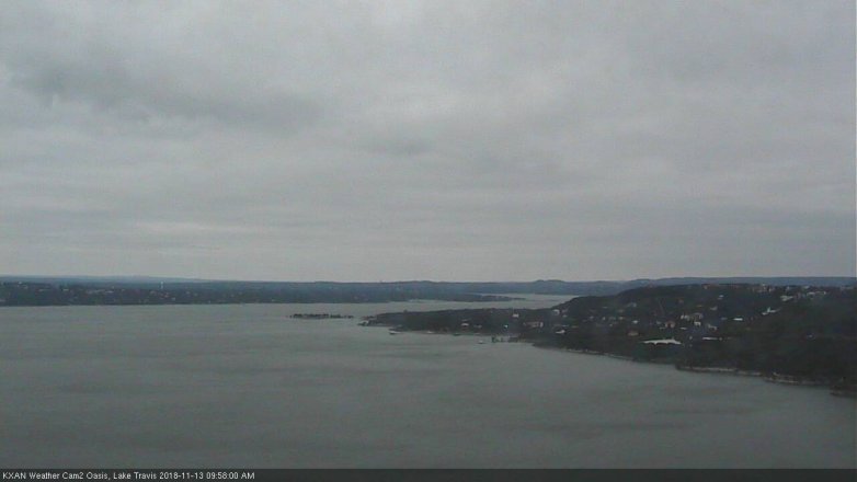 Lake Travis webcam, November 13, 2018 9:00 AM CT