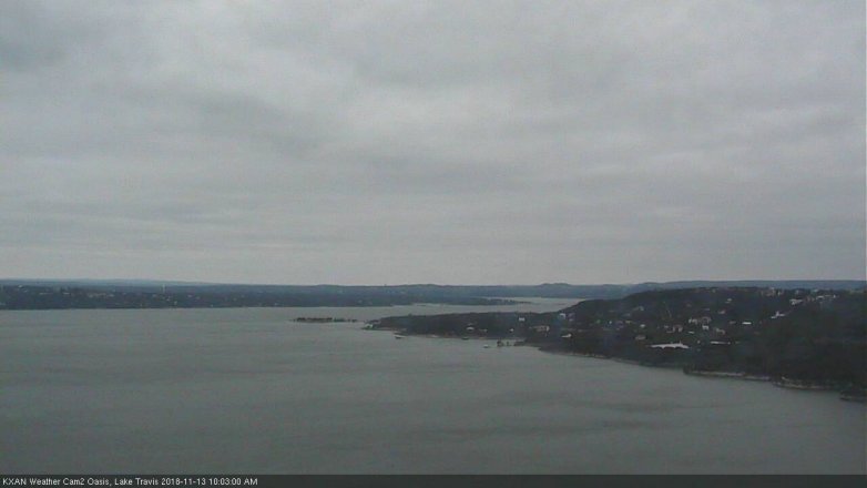 Lake Travis webcam, November 13, 2018 9:05 AM CT
