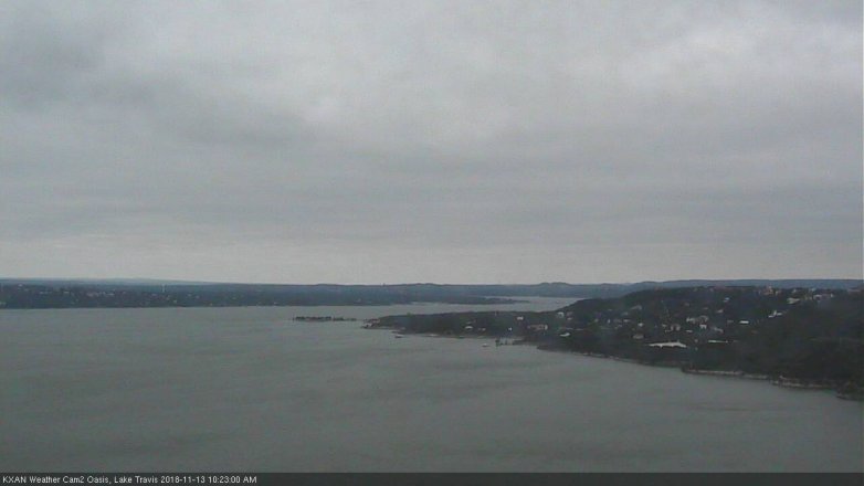 Lake Travis webcam, November 13, 2018 9:25 AM CT