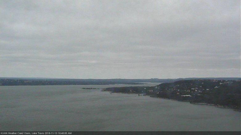 Lake Travis webcam, November 13, 2018 9:50 AM CT