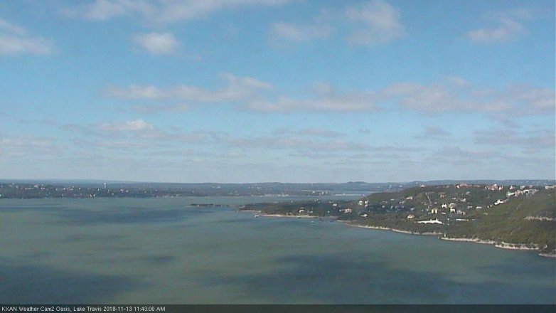 Lake Travis webcam, November 13, 2018 10:45 AM CT