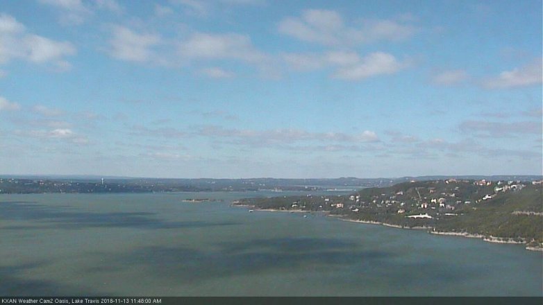 Lake Travis webcam, November 13, 2018 10:50 AM CT