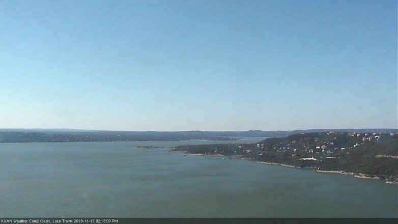 Lake Travis webcam, November 13, 2018 1:15 PM CT
