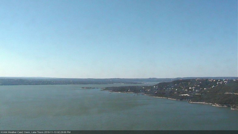 Lake Travis webcam, November 13, 2018 1:30 PM CT