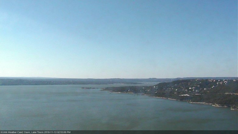 Lake Travis webcam, November 13, 2018 1:55 PM CT