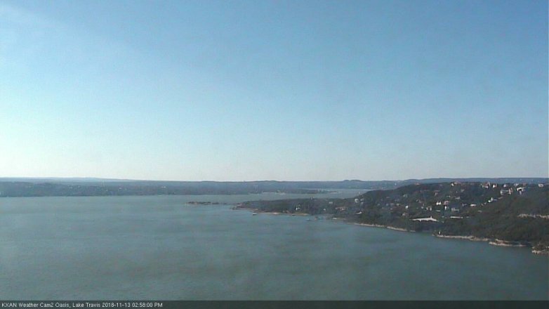 Lake Travis webcam, November 13, 2018 2:00 PM CT