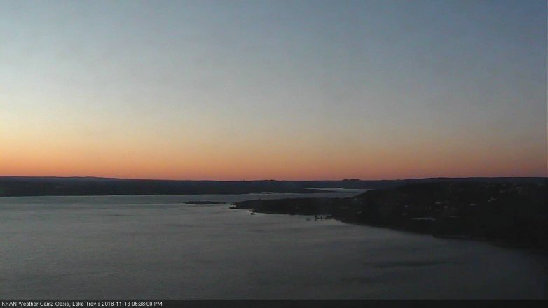 Lake Travis webcam, November 13, 2018 4:40 PM CT