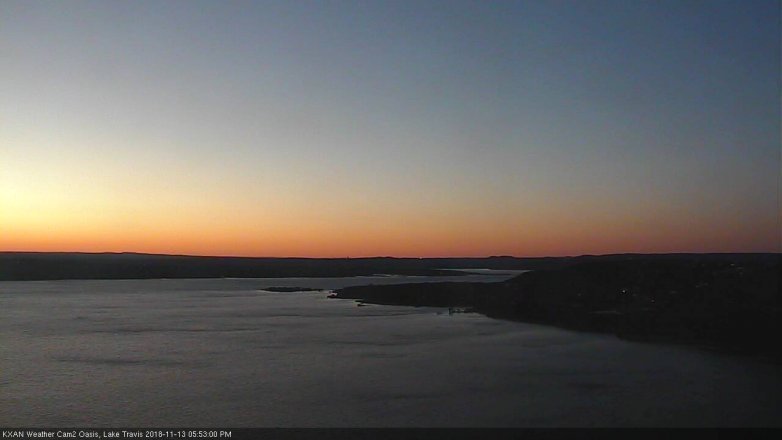 Lake Travis webcam, November 13, 2018 4:55 PM CT
