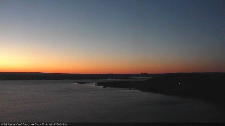 Lake Travis webcam, November 13, 2018 5:00 PM CT