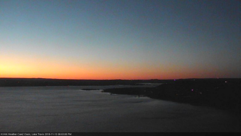 Lake Travis webcam, November 13, 2018 5:05 PM CT