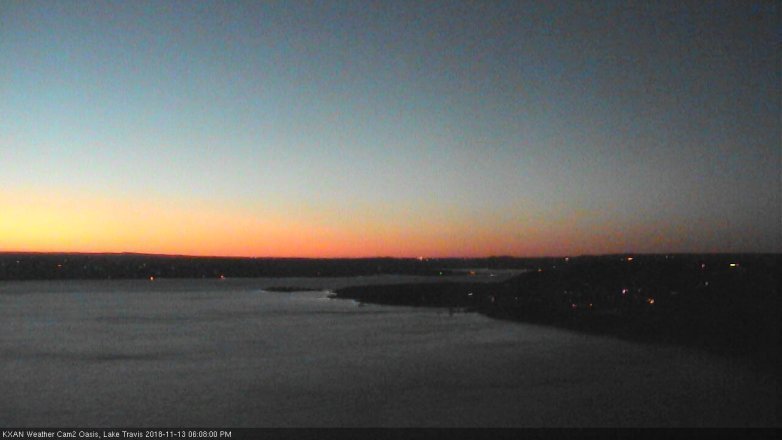 Lake Travis webcam, November 13, 2018 5:10 PM CT