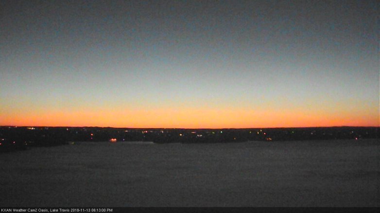 Lake Travis webcam, November 13, 2018 5:15 PM CT