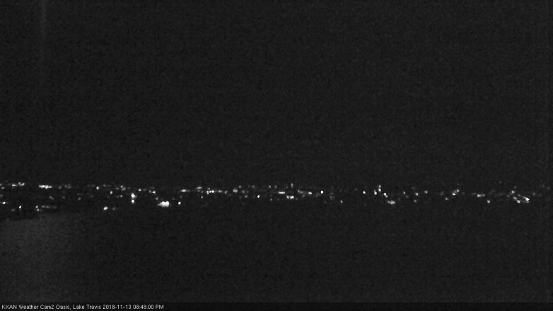 Lake Travis webcam, November 13, 2018 7:50 PM CT