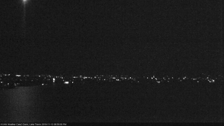Lake Travis webcam, November 13, 2018 8:00 PM CT