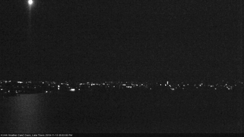Lake Travis webcam, November 13, 2018 8:05 PM CT