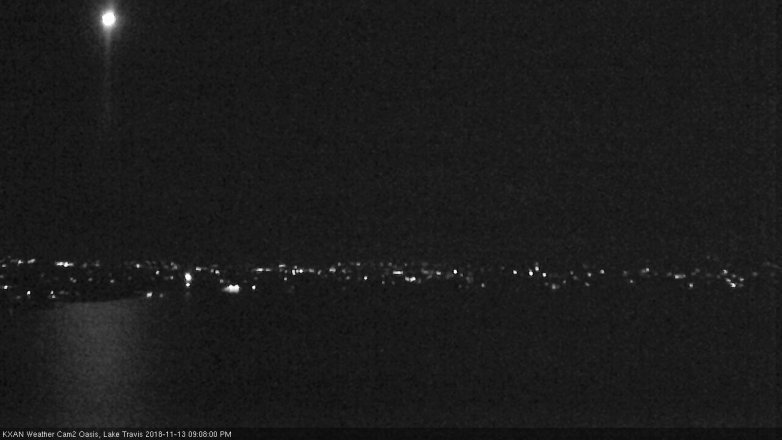 Lake Travis webcam, November 13, 2018 8:10 PM CT