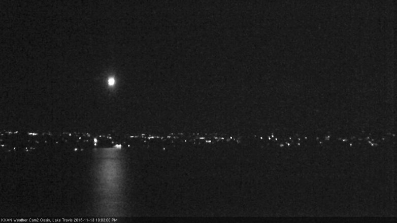 Lake Travis webcam, November 13, 2018 9:05 PM CT