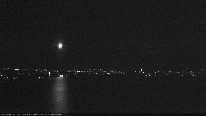 Lake Travis webcam, November 13, 2018 9:10 PM CT