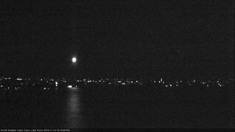 Lake Travis webcam, November 13, 2018 9:20 PM CT
