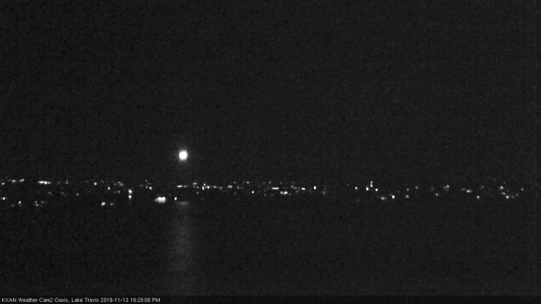 Lake Travis webcam, November 13, 2018 9:30 PM CT