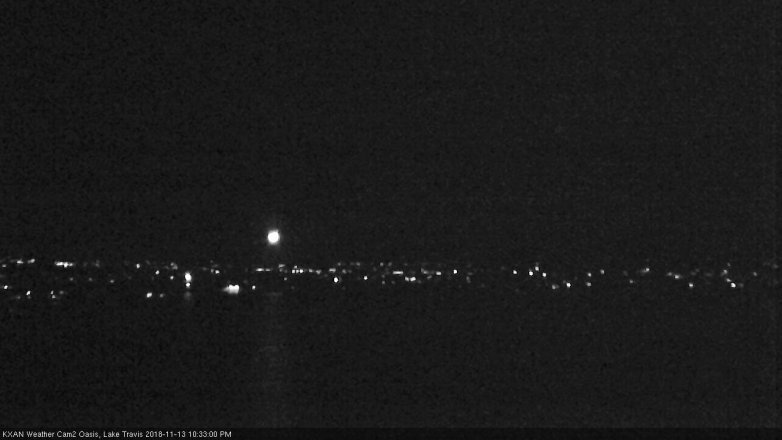 Lake Travis webcam, November 13, 2018 9:35 PM CT