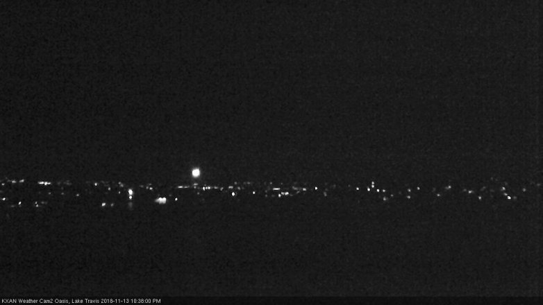 Lake Travis webcam, November 13, 2018 9:40 PM CT