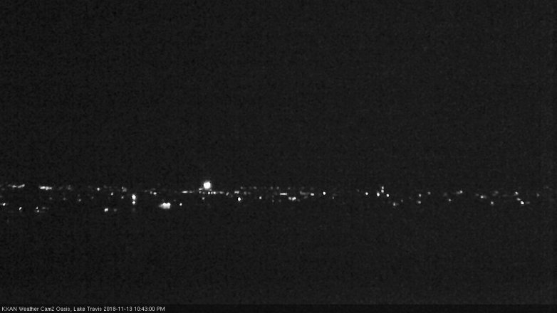 Lake Travis webcam, November 13, 2018 9:45 PM CT
