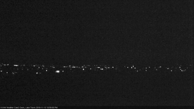 Lake Travis webcam, November 13, 2018 10:00 PM CT
