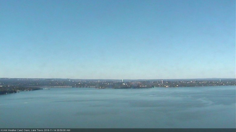 Lake Travis webcam, November 14, 2018 9:00 AM CT